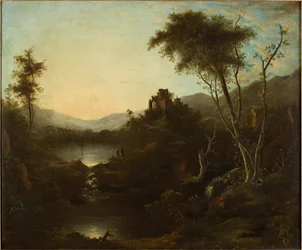 Paysage avec ruines